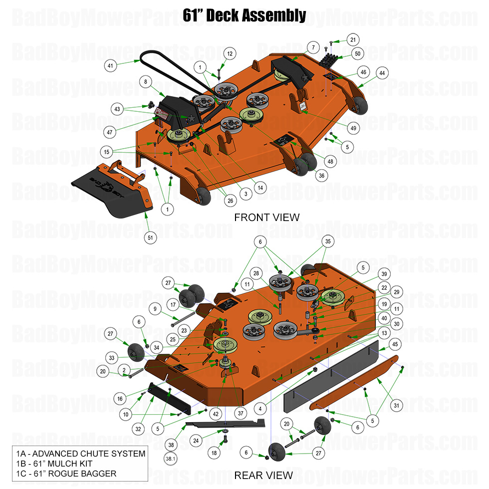 2025 Rogue - 61" Deck Assembly